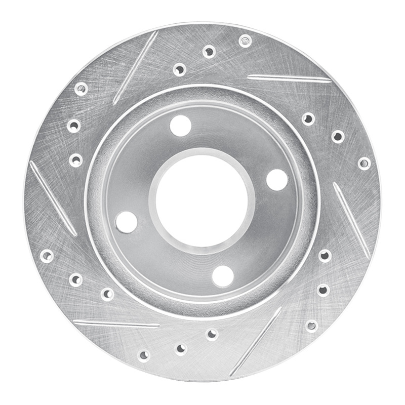 Picture of RNC Brake Rotor - Drill & Slot - R1 81-94 Ford EXP Front Right Drilled & Slotted Silver Brake Rotor rnc631-54007R