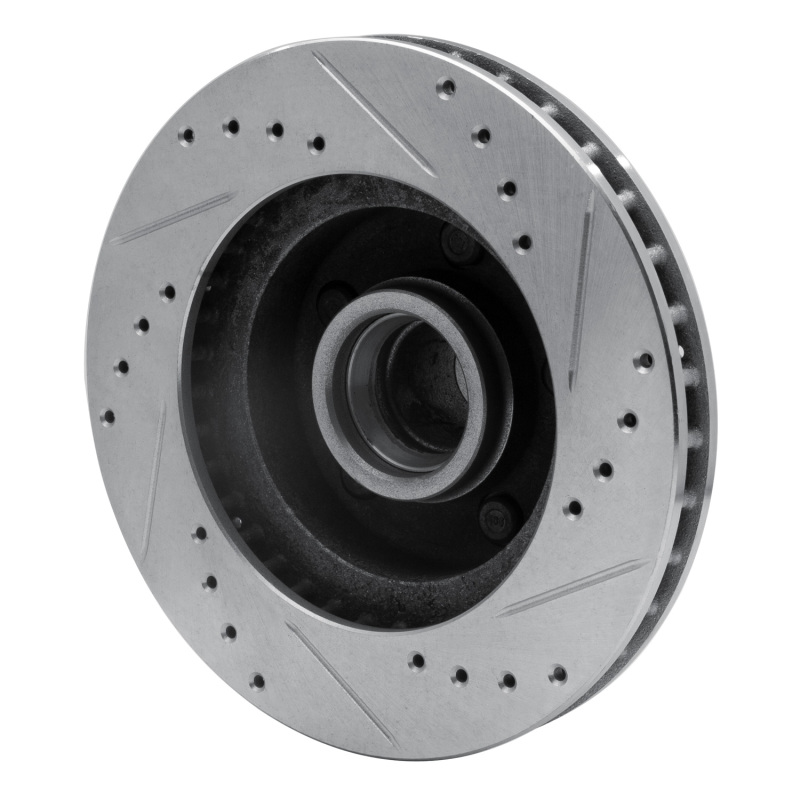 Picture of RNC Brake Rotor - Drill & Slot - R1 74-79 Ford Gran Torino Front Left Drilled & Slotted Silver Brake Rotor rnc631-54013L