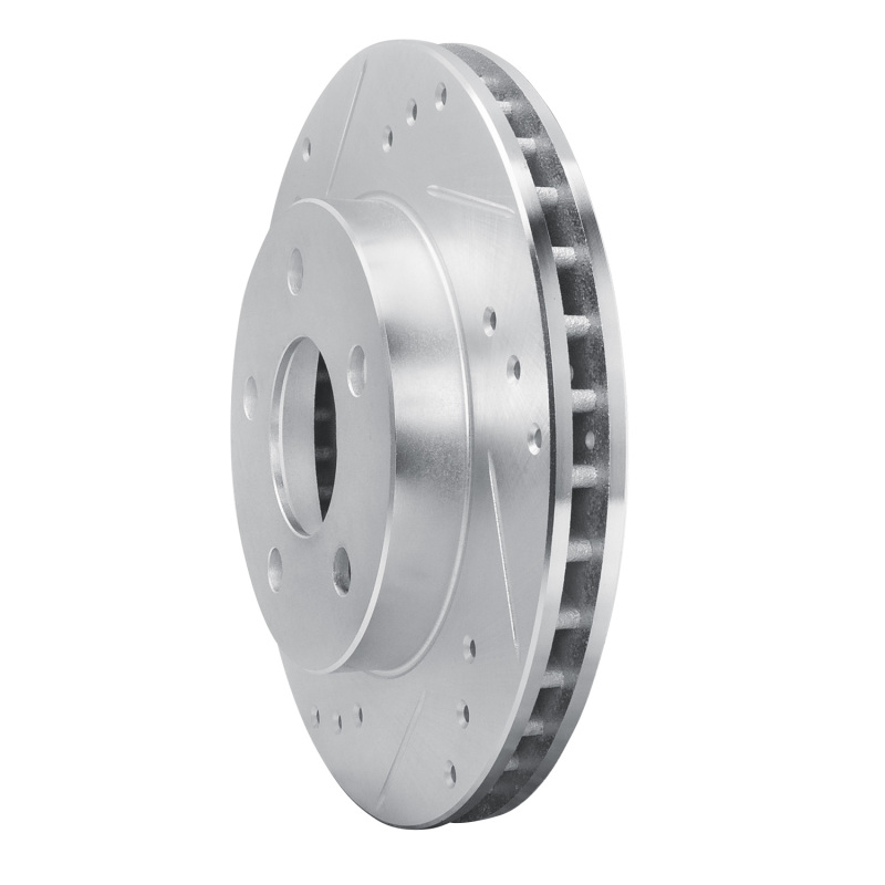 Picture of RNC Brake Rotor - Drill & Slot - R1 86-92 Ford Thunderbird Front Left Rear Left Drilled & Slotted Silver Brake Rotor rnc631-54020L