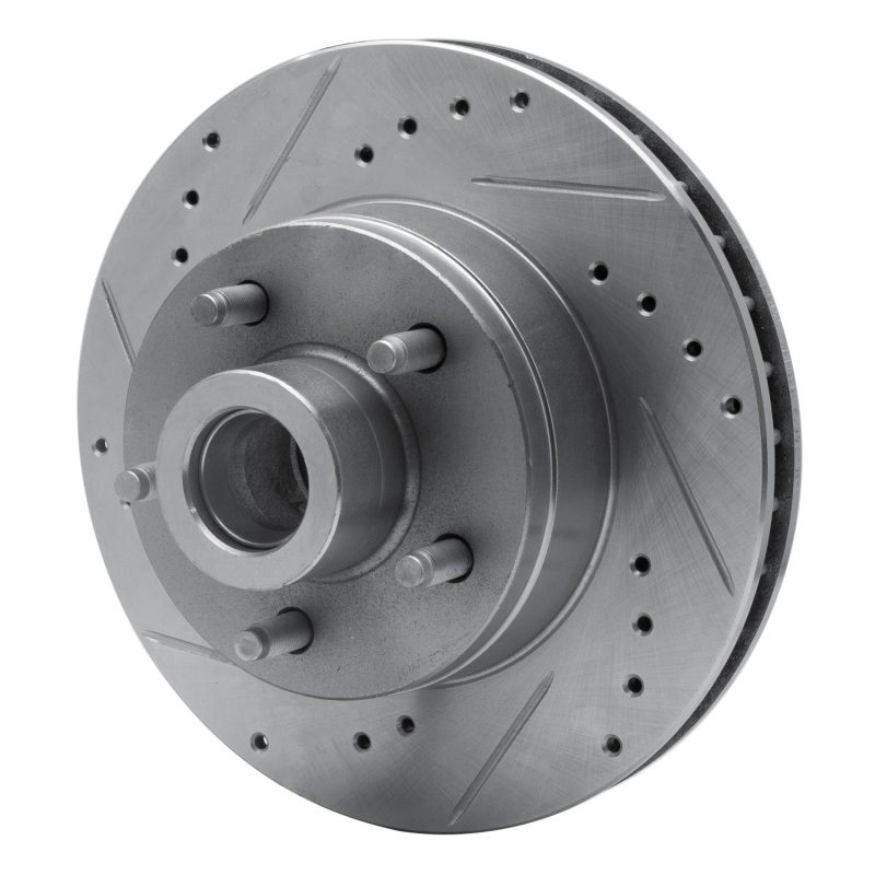 Picture of RNC Brake Rotor - Drill & Slot - R1 74-79 Ford Gran Torino Front Left Drilled & Slotted Silver Brake Rotor rnc631-54013L