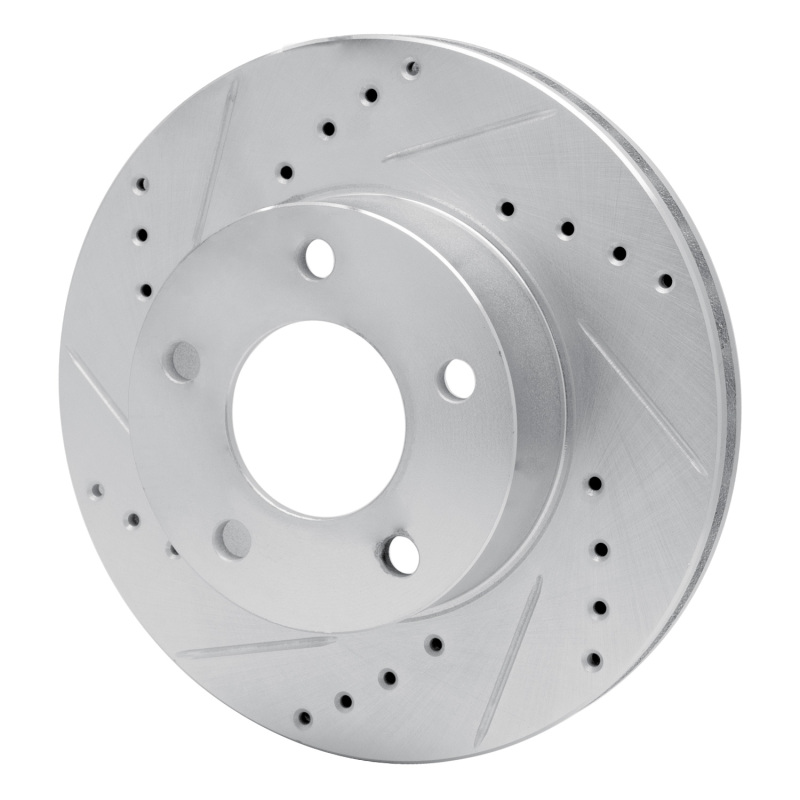 Picture of RNC Brake Rotor - Drill & Slot - R1 75-80 Ford Granada Left Rear Drilled & Slotted Silver Brake Rotor rnc631-54017D