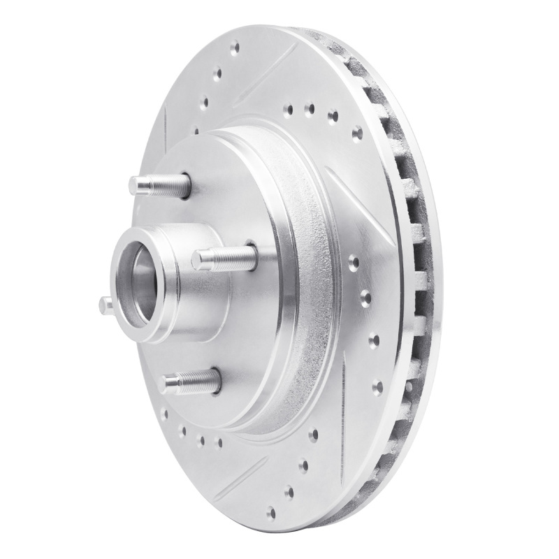 Picture of RNC Brake Rotor - Drill & Slot - R1 87-88 Ford Thunderbird Front Left Drilled & Slotted Silver Brake Rotor rnc631-54028L