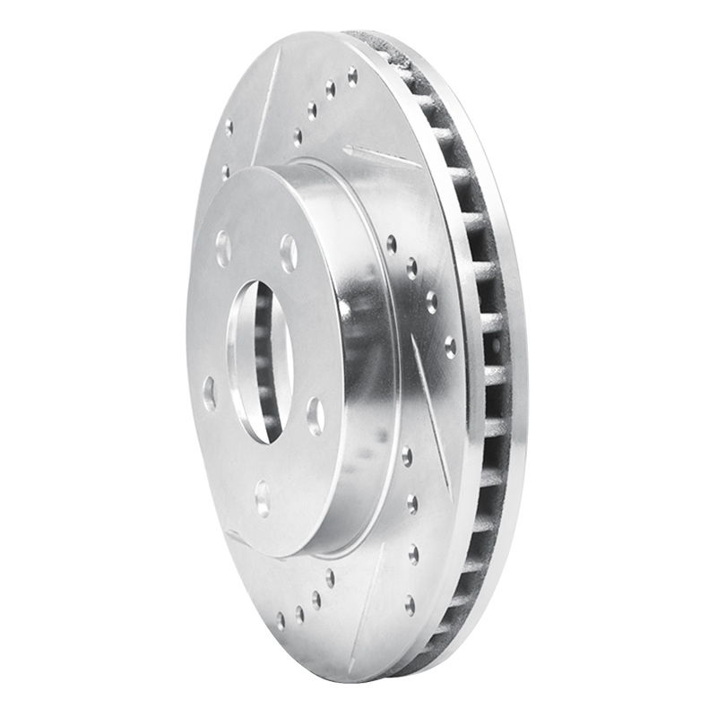 Picture of RNC Brake Rotor - Drill & Slot - R1 86-92 Ford Taurus (Excl SHO) Front Left Drilled & Slotted Silver Brake Rotor rnc631-54022L