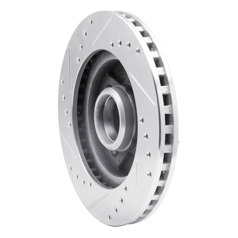 Picture of RNC Brake Rotor - Drill & Slot - R1 87-88 Ford Thunderbird Front Right Drilled & Slotted Silver Brake Rotor rnc631-54028R