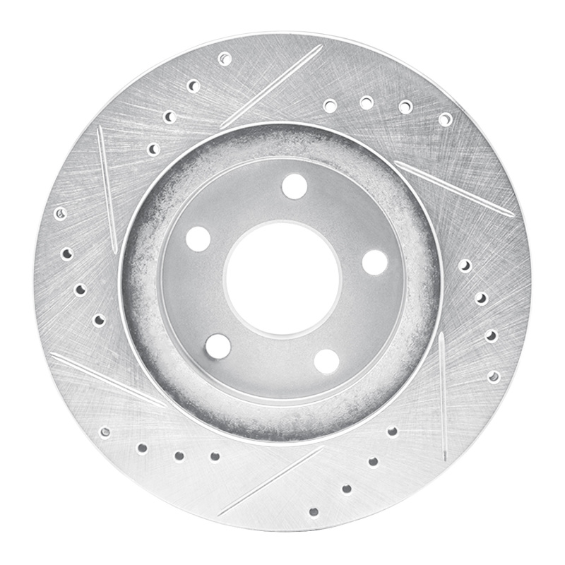 Picture of RNC Brake Rotor - Drill & Slot - R1 89-90 Ford Thunderbird Front Right Drilled & Slotted Silver Brake Rotor rnc631-54027R