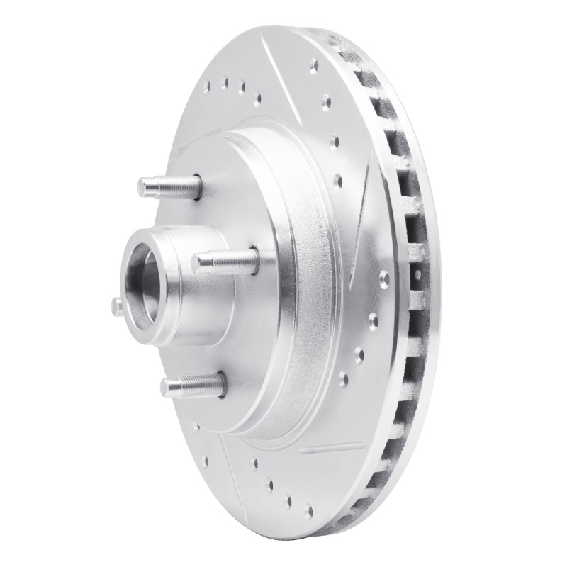 Picture of RNC Brake Rotor - Drill & Slot - R1 87-88 Ford Thunderbird Front Right Drilled & Slotted Silver Brake Rotor rnc631-54028R