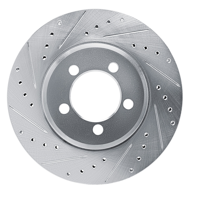 Picture of RNC Brake Rotor - Drill & Slot - R1 65-66 Ford Custom 500 Front Left Drilled & Slotted Silver Brake Rotor rnc631-54043L