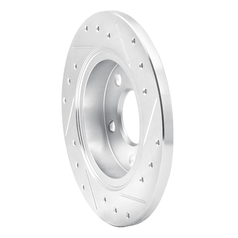 Picture of RNC Brake Rotor - Drill & Slot - R1 93-05 Ford Taurus SHO Rear Left Drilled & Slotted Silver Brake Rotor rnc631-54032L