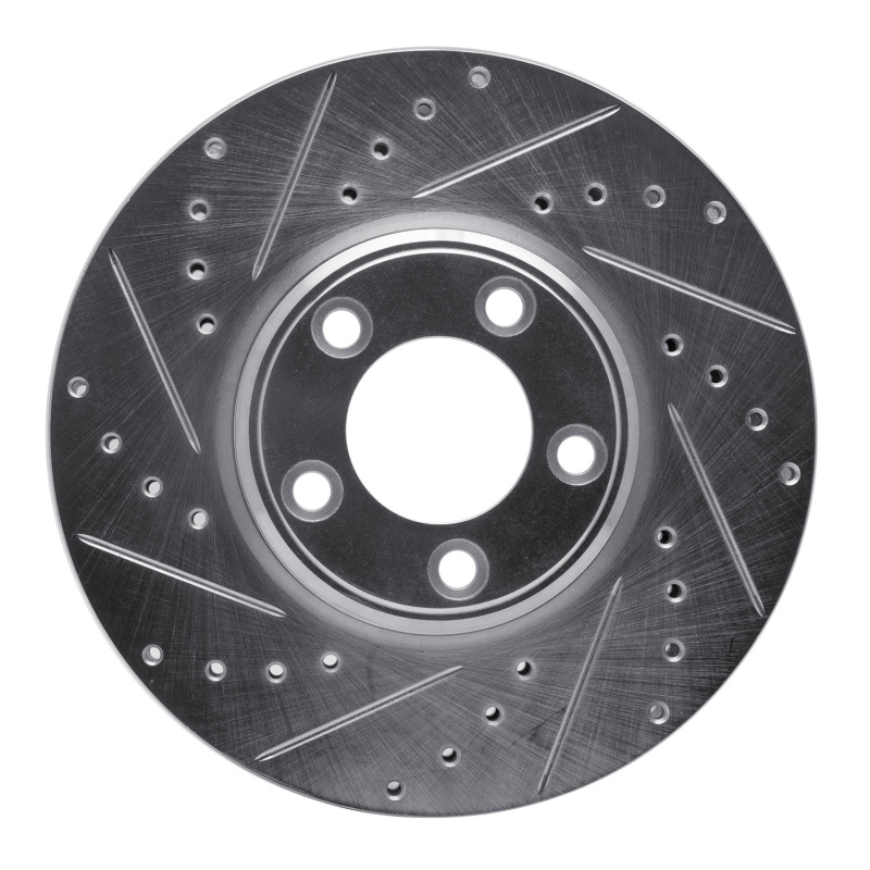 Picture of RNC Brake Rotor - Drill & Slot - R1 00-06 Ford Thunderbird Front Left Drilled & Slotted Silver Brake Rotor rnc631-54044L