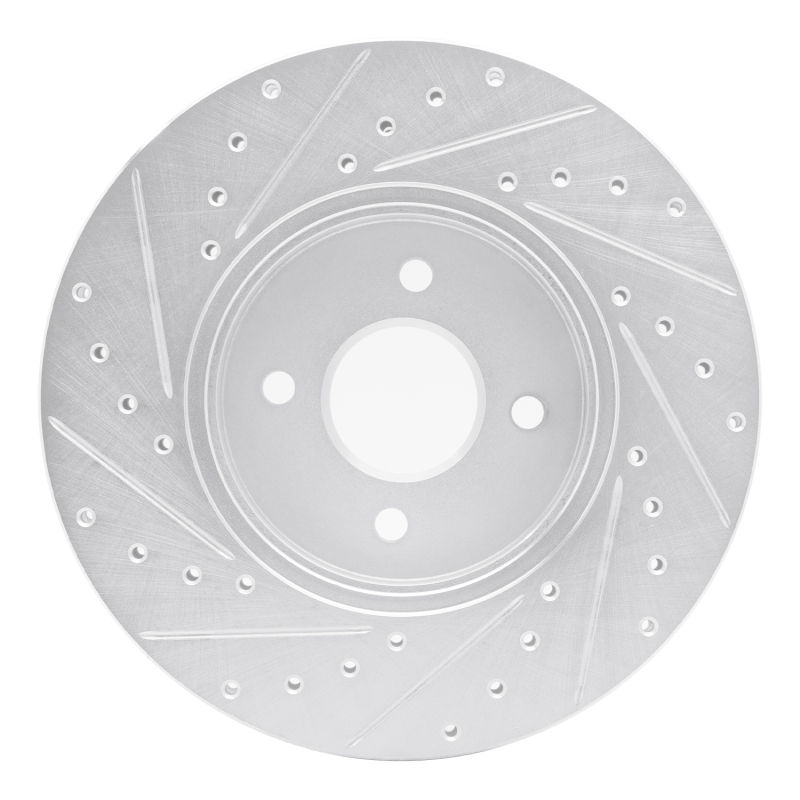 Picture of RNC Brake Rotor - Drill & Slot - R1 02-04 Ford Focus Front Right Drilled & Slotted Silver Brake Rotor rnc631-54050R