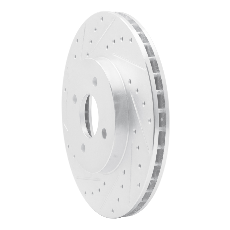 Picture of RNC Brake Rotor - Drill & Slot - R1 02-04 Ford Focus Front Left Drilled & Slotted Silver Brake Rotor rnc631-54050L