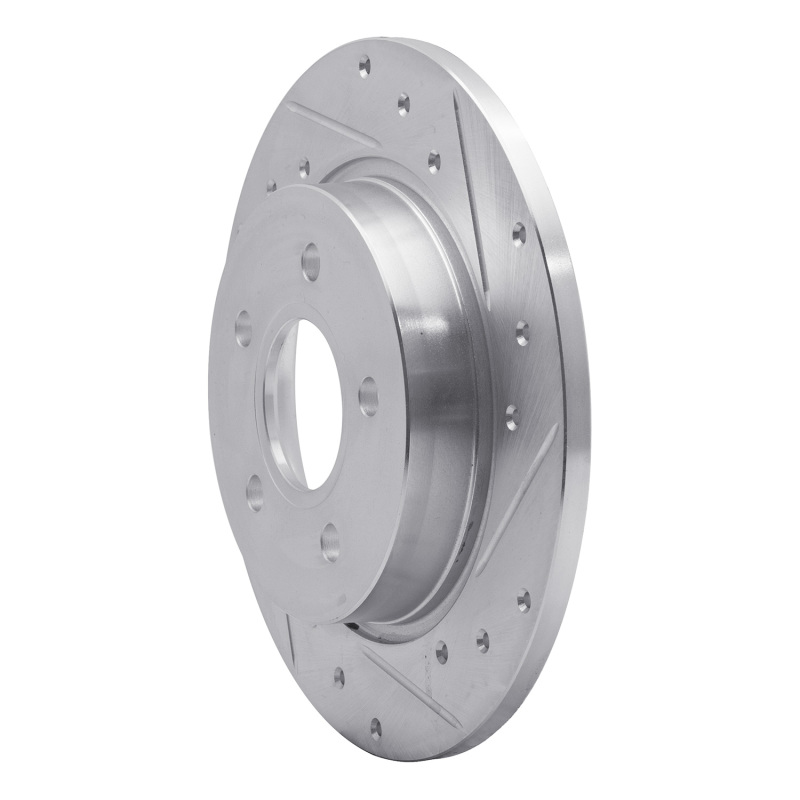 Picture of RNC Brake Rotor - Drill & Slot - R1 12-18 Ford Focus Rear Right Drilled & Slotted Silver Brake Rotor rnc631-54066R