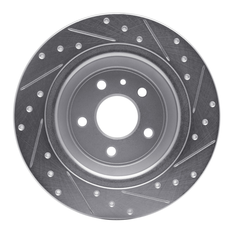 Picture of RNC Brake Rotor - Drill & Slot - R1 13-20 Ford Fusion Rear Left Drilled & Slotted Silver Brake Rotor rnc631-54068L