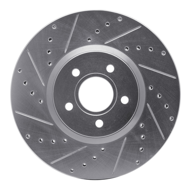 Picture of RNC Brake Rotor - Drill & Slot - R1 04-19 Ford Focus Front Left Drilled & Slotted Silver Brake Rotor rnc631-54070L