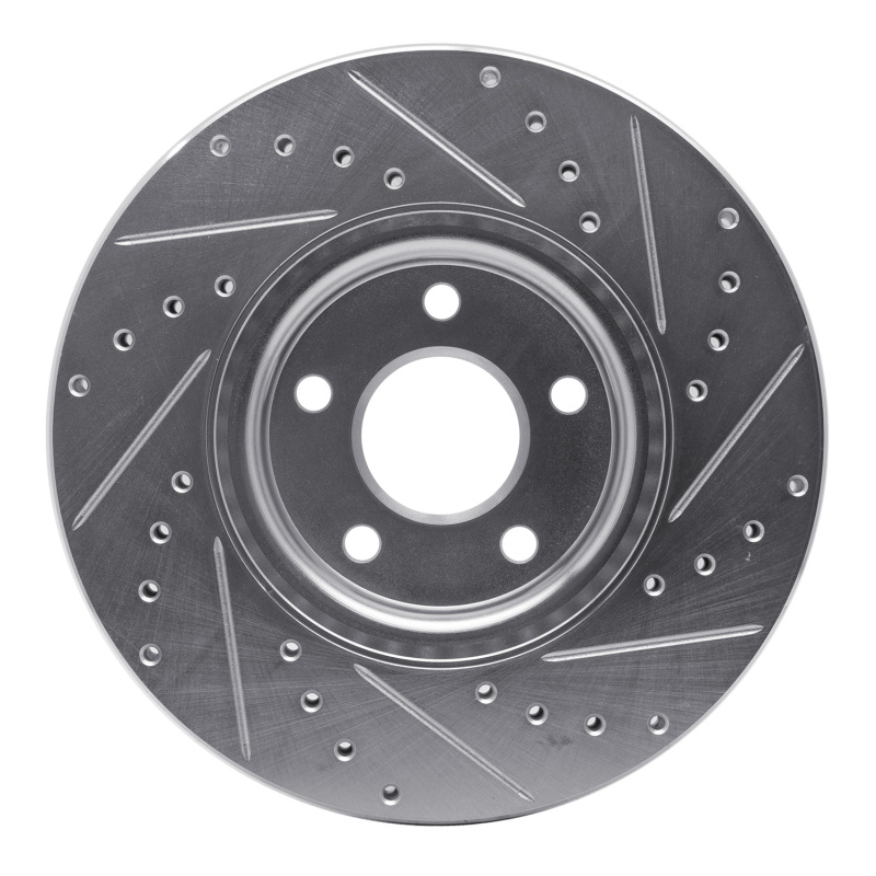 Picture of RNC Brake Rotor - Drill & Slot - R1 04-19 Ford Escape Front Left Drilled & Slotted Silver Brake Rotor rnc631-54069L