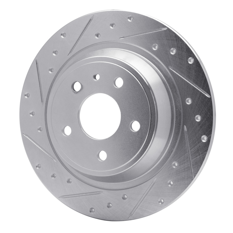 Picture of RNC Brake Rotor - Drill & Slot - R1 13-20 Ford Fusion Rear Left Drilled & Slotted Silver Brake Rotor rnc631-54068L