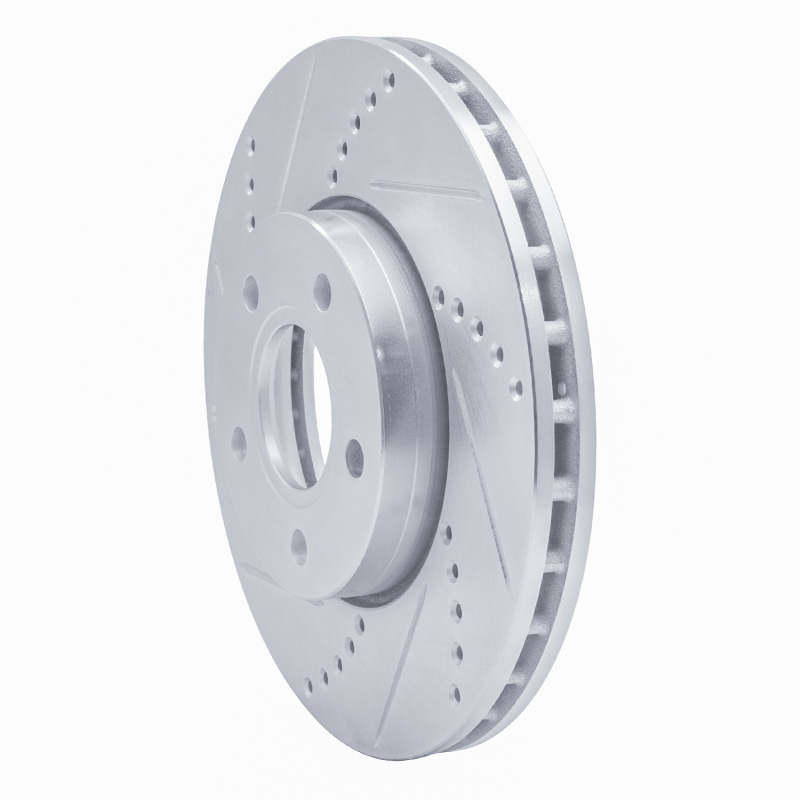 Picture of RNC Brake Rotor - Drill & Slot - R1 12-18 Ford Focus Front Left Drilled & Slotted Silver Brake Rotor rnc631-54067L