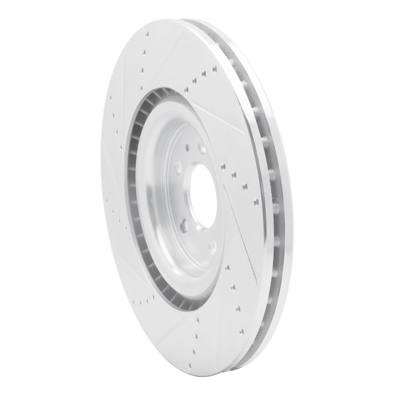 Picture of RNC Brake Rotor - Drill & Slot - R1 13-14 Ford Mustang Front Right Drilled & Slotted Silver Brake Rotor rnc631-54071R