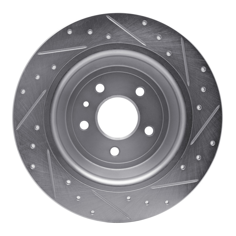 Picture of RNC Brake Rotor - Drill & Slot - R1 13-20 Ford Fusion Rear Left Drilled & Slotted Silver Brake Rotor rnc631-54072L