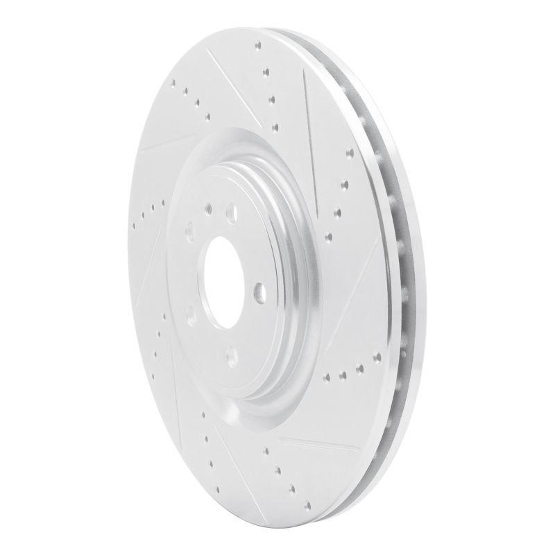 Picture of RNC Brake Rotor - Drill & Slot - R1 13-14 Ford Mustang Front Right Drilled & Slotted Silver Brake Rotor rnc631-54071R