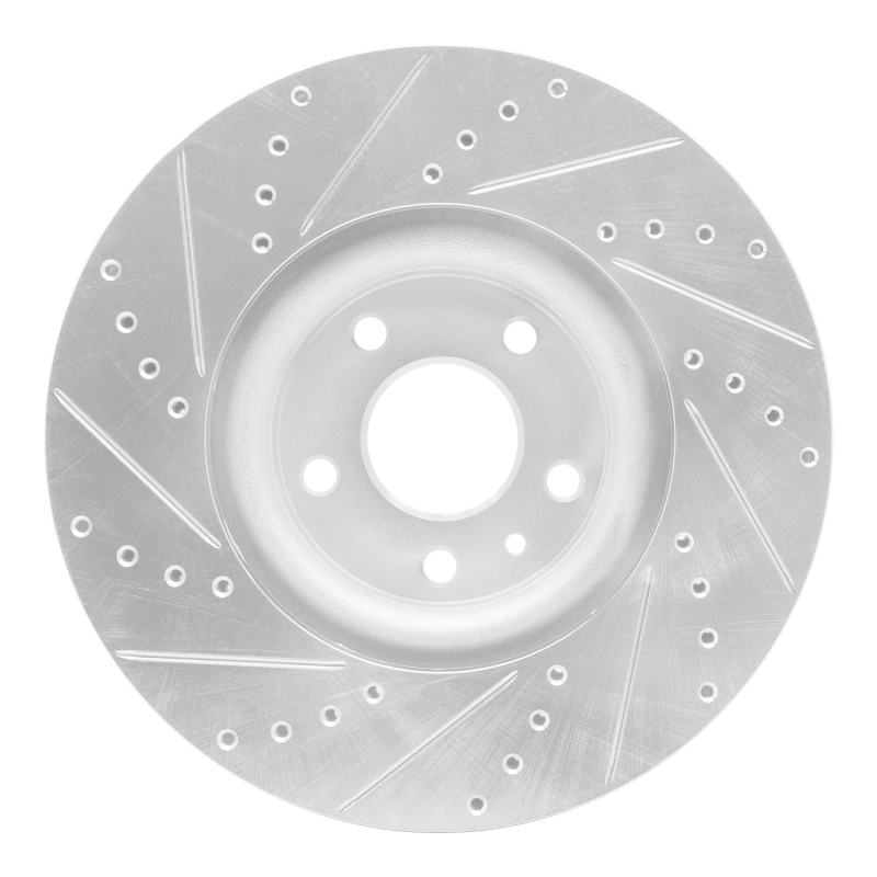 Picture of RNC Brake Rotor - Drill & Slot - R1 13-20 Ford Fusion Front Right Drilled & Slotted Silver Brake Rotor rnc631-54073R