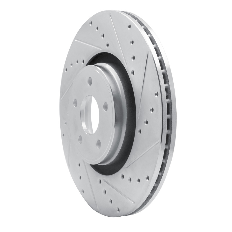 Picture of RNC Brake Rotor - Drill & Slot - R1 14-19 Ford Focus Front Right Drilled & Slotted Silver Brake Rotor rnc631-54082R