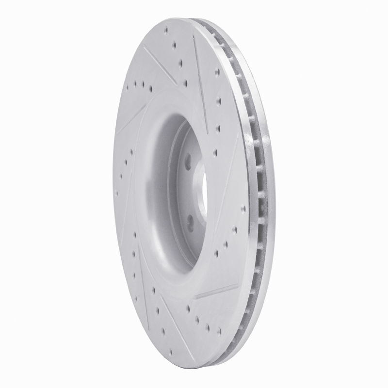 Picture of RNC Brake Rotor - Drill & Slot - R1 14-19 Ford Focus Front Left Drilled & Slotted Silver Brake Rotor rnc631-54082L