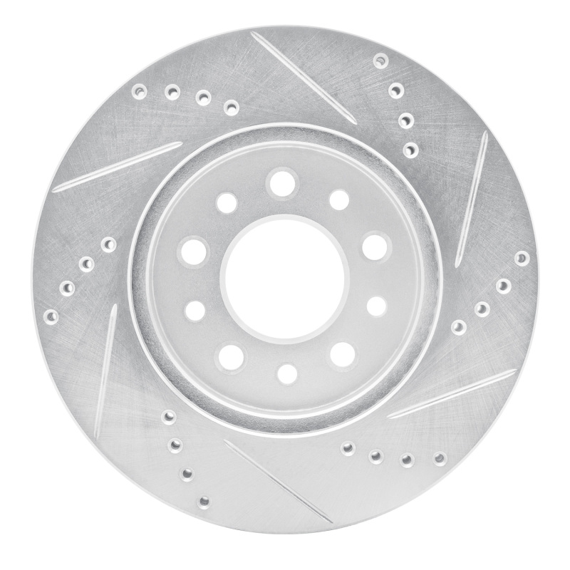 Picture of RNC Brake Rotor - Drill & Slot - R1 04-07 Ford Freestar Front Left Drilled & Slotted Silver Brake Rotor rnc631-54086L
