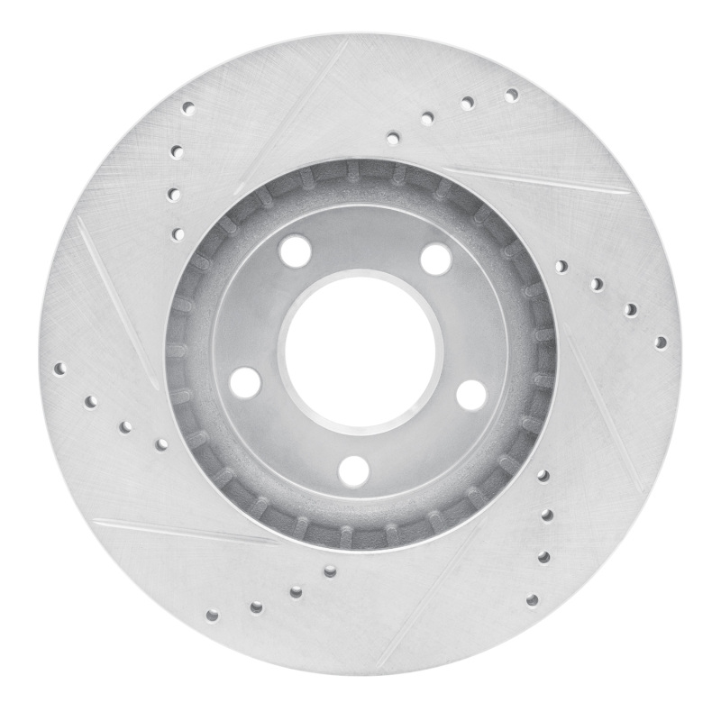 Picture of RNC Brake Rotor - Drill & Slot - R1 07-08 Ford Edge Front Right Drilled & Slotted Silver Brake Rotor rnc631-54091R