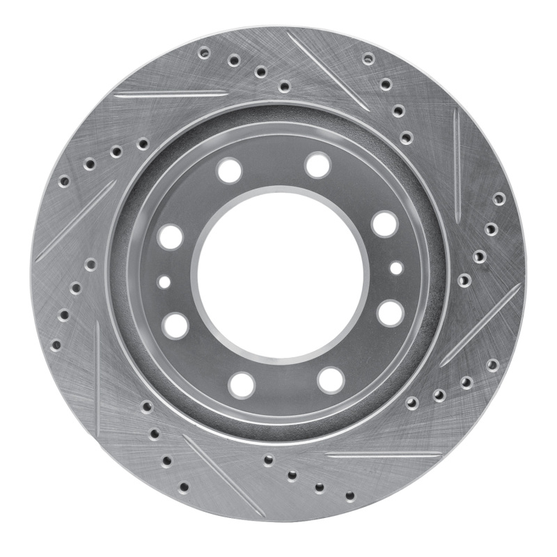 Picture of RNC Brake Rotor - Drill & Slot - R1 73-79 Ford F-250 2WD (Excl Super Duty) Front Left Drilled & Slotted Silver Brake Rotor rnc631-54098L