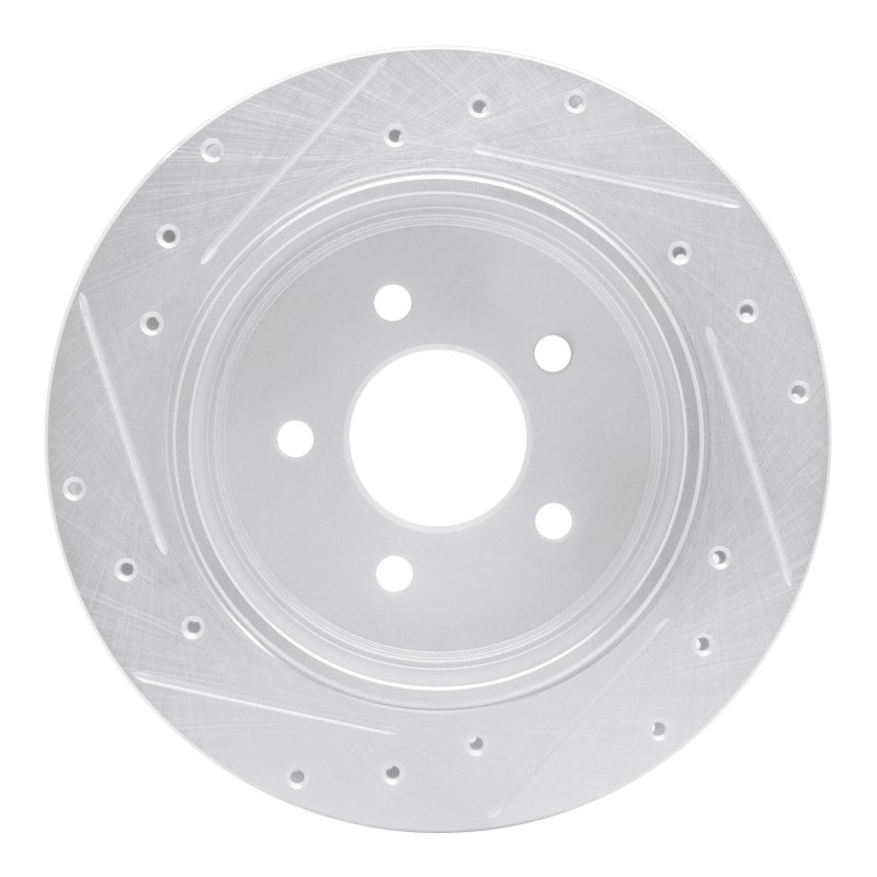 Picture of RNC Brake Rotor - Drill & Slot - R1 10-11 Ford Ranger (USA/Canada) Rear Right Drilled & Slotted Silver Brake Rotor rnc631-54092R