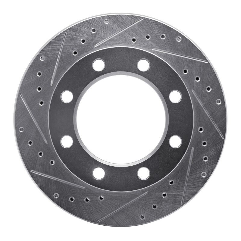 Picture of RNC Brake Rotor - Drill & Slot - R1 76-79 Ford F-250 4WD (Excl Super Duty) Front Left Drilled & Slotted Silver Brake Rotor rnc631-54103L