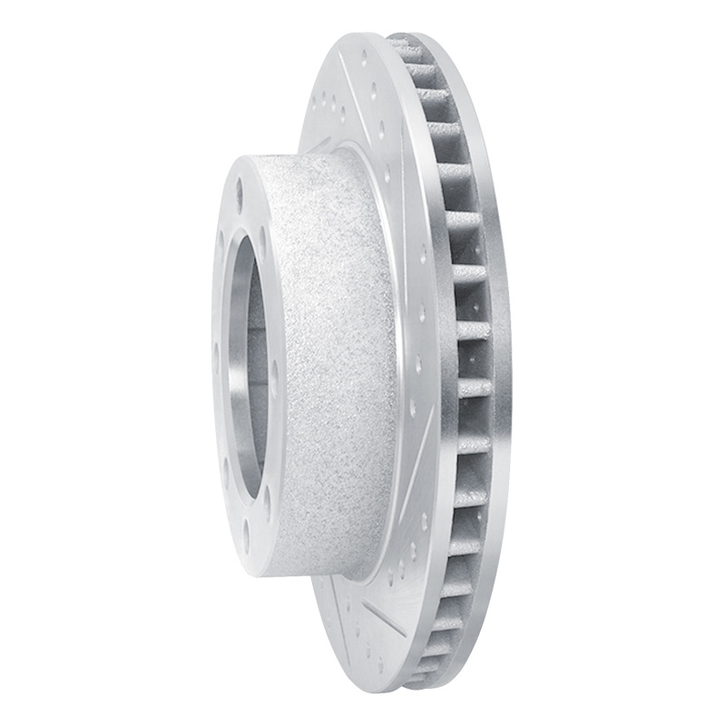 Picture of RNC Brake Rotor - Drill & Slot - R1 76-79 Ford F-250 4WD (Excl Super Duty) Front Right Drilled & Slotted Silver Brake Rotor rnc631-54103R