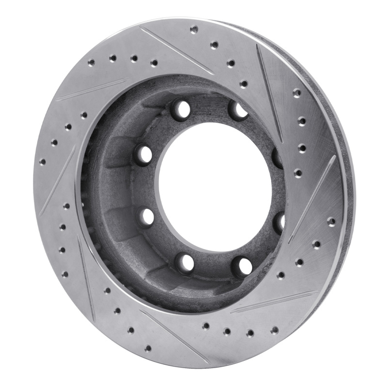 Picture of RNC Brake Rotor - Drill & Slot - R1 76-79 Ford F-250 4WD (Excl Super Duty) Front Left Drilled & Slotted Silver Brake Rotor rnc631-54103L