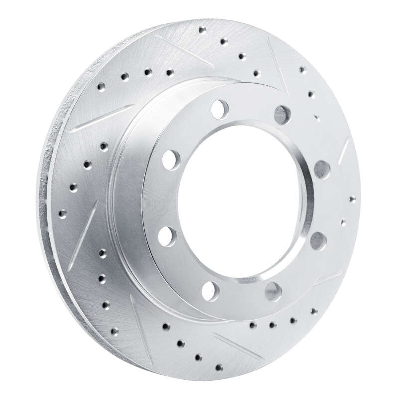 Picture of RNC Brake Rotor - Drill & Slot - R1 77-79 Ford F-350 4WD (Excl Super Duty) Front Right Drilled & Slotted Silver Brake Rotor rnc631-54104R