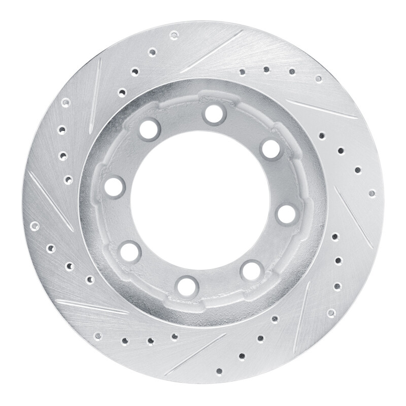 Picture of RNC Brake Rotor - Drill & Slot - R1 77-79 Ford F-350 4WD (Excl Super Duty) Front Right Drilled & Slotted Silver Brake Rotor rnc631-54104R