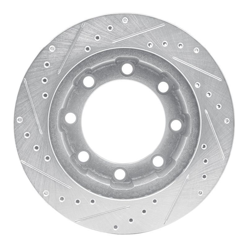 Picture of RNC Brake Rotor - Drill & Slot - R1 80-94 Ford F-250 4WD (Excl Super Duty) Front Right Drilled & Slotted Silver Brake Rotor rnc631-54108R
