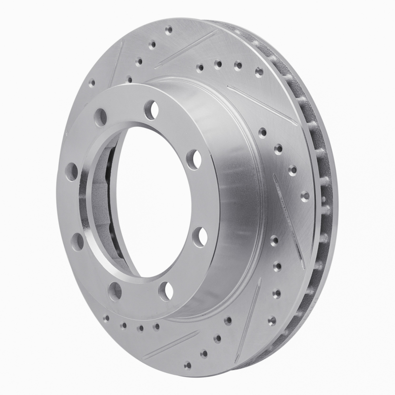 Picture of RNC Brake Rotor - Drill & Slot - R1 80-94 Ford F-250 4WD (Excl Super Duty) Front Left Drilled & Slotted Silver Brake Rotor rnc631-54108L