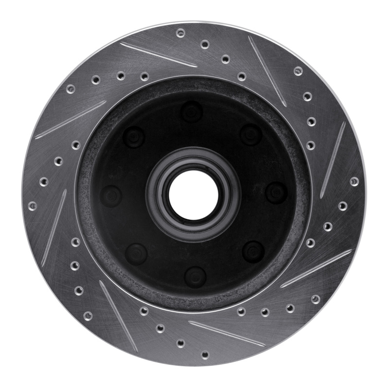 Picture of RNC Brake Rotor - Drill & Slot - R1 80-85 Ford E-250 Econoline Front Left Drilled & Slotted Silver Brake Rotor rnc631-54106L