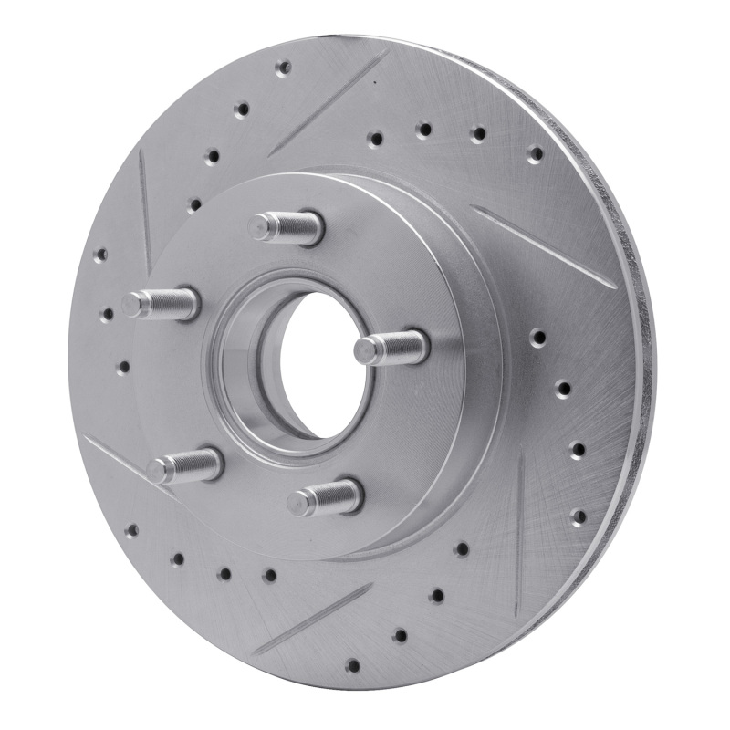 Picture of RNC Brake Rotor - Drill & Slot - R1 83-92 Ford BRONCO II Front Left Drilled & Slotted Silver Brake Rotor rnc631-54111L