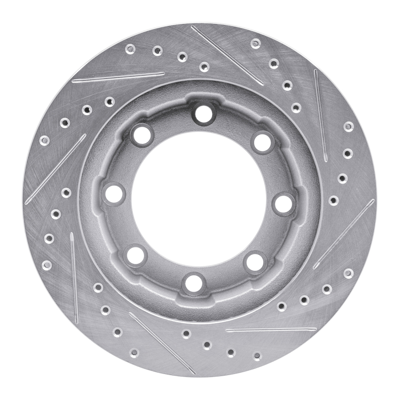 Picture of RNC Brake Rotor - Drill & Slot - R1 80-94 Ford F-250 4WD (Excl Super Duty) Front Left Drilled & Slotted Silver Brake Rotor rnc631-54108L