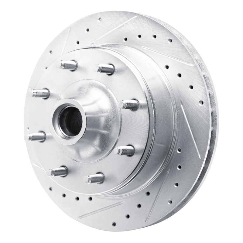 Picture of RNC Brake Rotor - Drill & Slot - R1 80-85 Ford F-250 2WD (Excl Super Duty) Front Left Drilled & Slotted Silver Brake Rotor rnc631-54115L