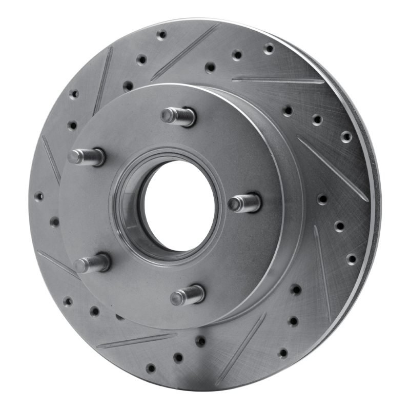 Picture of RNC Brake Rotor - Drill & Slot - R1 86-88 Ford BRONCO Front Left Drilled & Slotted Silver Brake Rotor rnc631-54113L