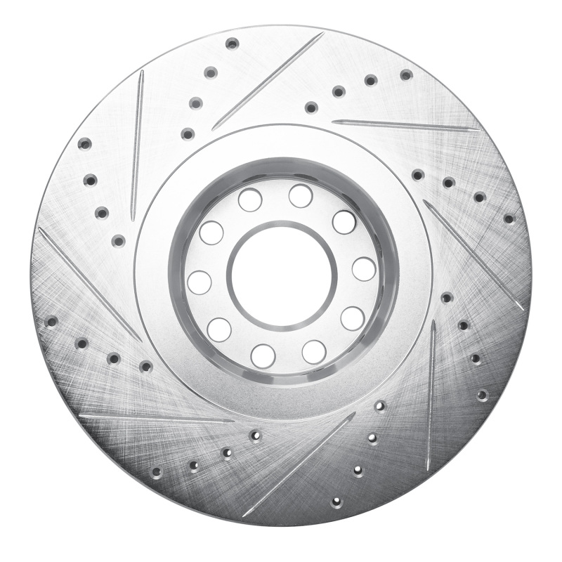 Picture of RNC Brake Rotor - Drill & Slot - R1 86-92 Ford BRONCO II Front Right Drilled & Slotted Silver Brake Rotor rnc631-54122R