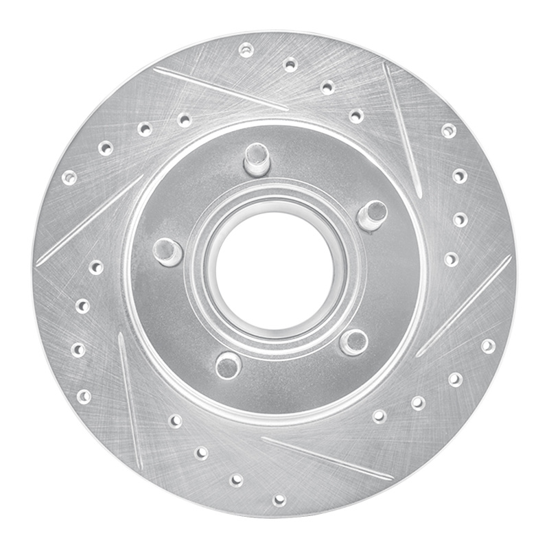 Picture of RNC Brake Rotor - Drill & Slot - R1 93-94 Ford Explorer Front Right Drilled & Slotted Silver Brake Rotor rnc631-54125R