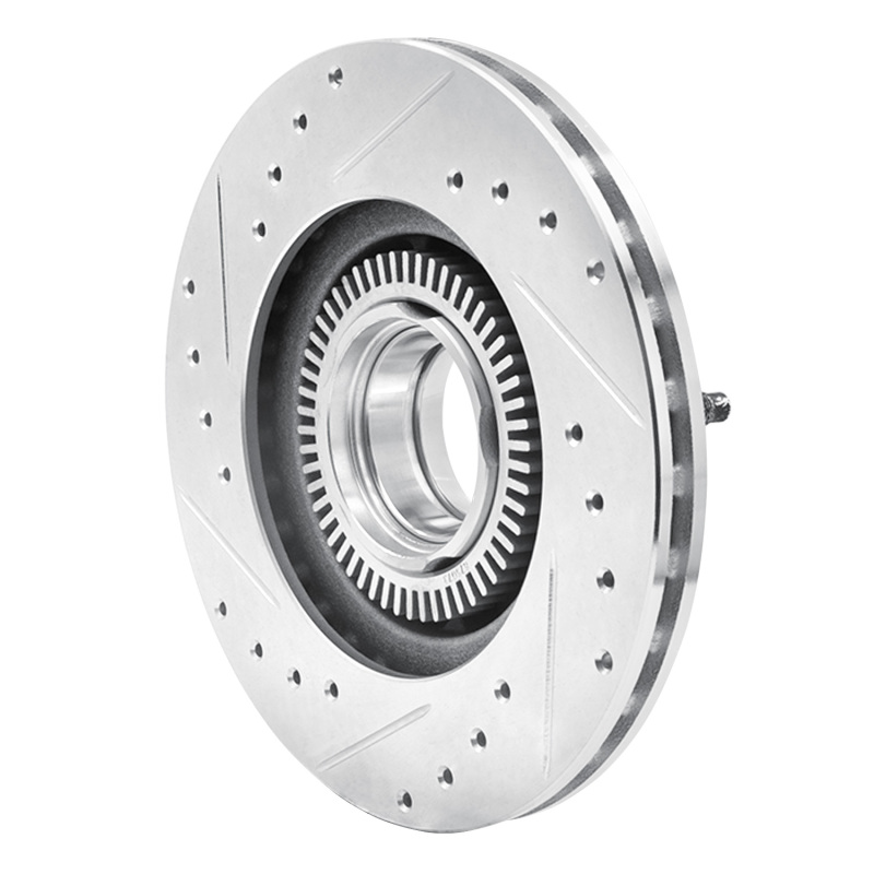 Picture of RNC Brake Rotor - Drill & Slot - R1 93-94 Ford Explorer Front Right Drilled & Slotted Silver Brake Rotor rnc631-54125R