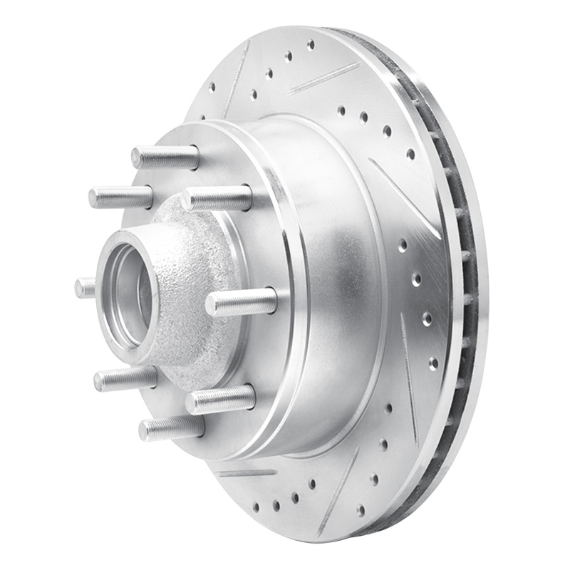 Picture of RNC Brake Rotor - Drill & Slot - R1 95-04 Ford E-250 Econoline Front Left Drilled & Slotted Silver Brake Rotor rnc631-54135L