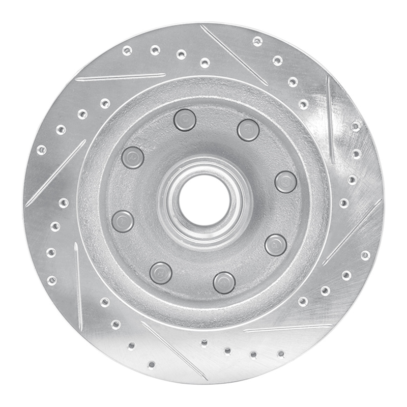 Picture of RNC Brake Rotor - Drill & Slot - R1 95-04 Ford E-250 Econoline Front Left Drilled & Slotted Silver Brake Rotor rnc631-54135L