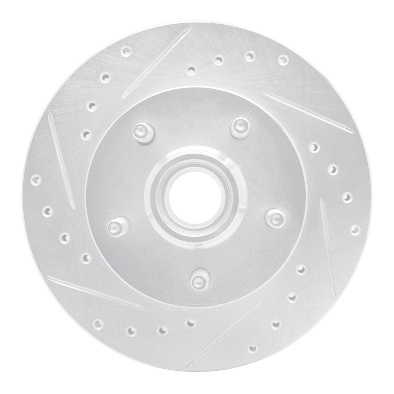 Picture of RNC Brake Rotor - Drill & Slot - R1 98-02 Ford Ranger (USA/Canada) Front Left Drilled & Slotted Silver Brake Rotor rnc631-54165L