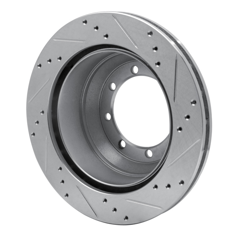 Picture of RNC Brake Rotor - Drill & Slot - R1 99-04 Ford F-350 Super Duty 4WD Rear Left Drilled & Slotted Silver Brake Rotor rnc631-54160L